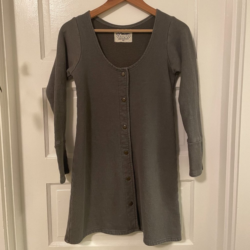Hemp/Cotton Fleece Conscious Clothing Dress XS